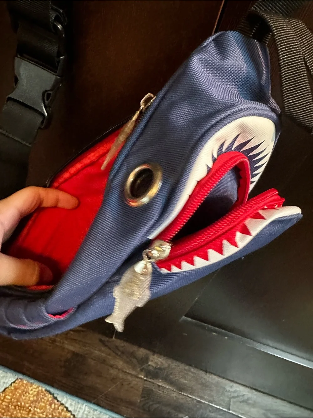 Blue Shark-Accent Crossbody Sling Bag/ Fanny pack